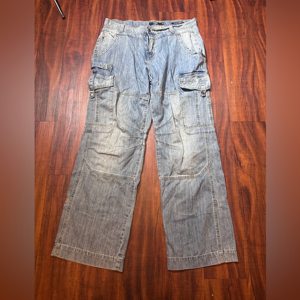 Jaded London Blue Millennium Cargo Jeans